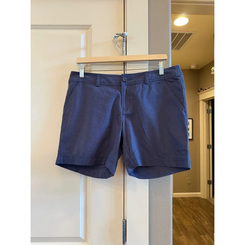 Columbia Women's Casual Navy Blue Hiking Cotton Shorts Size 10 Outdoor Gorpcore